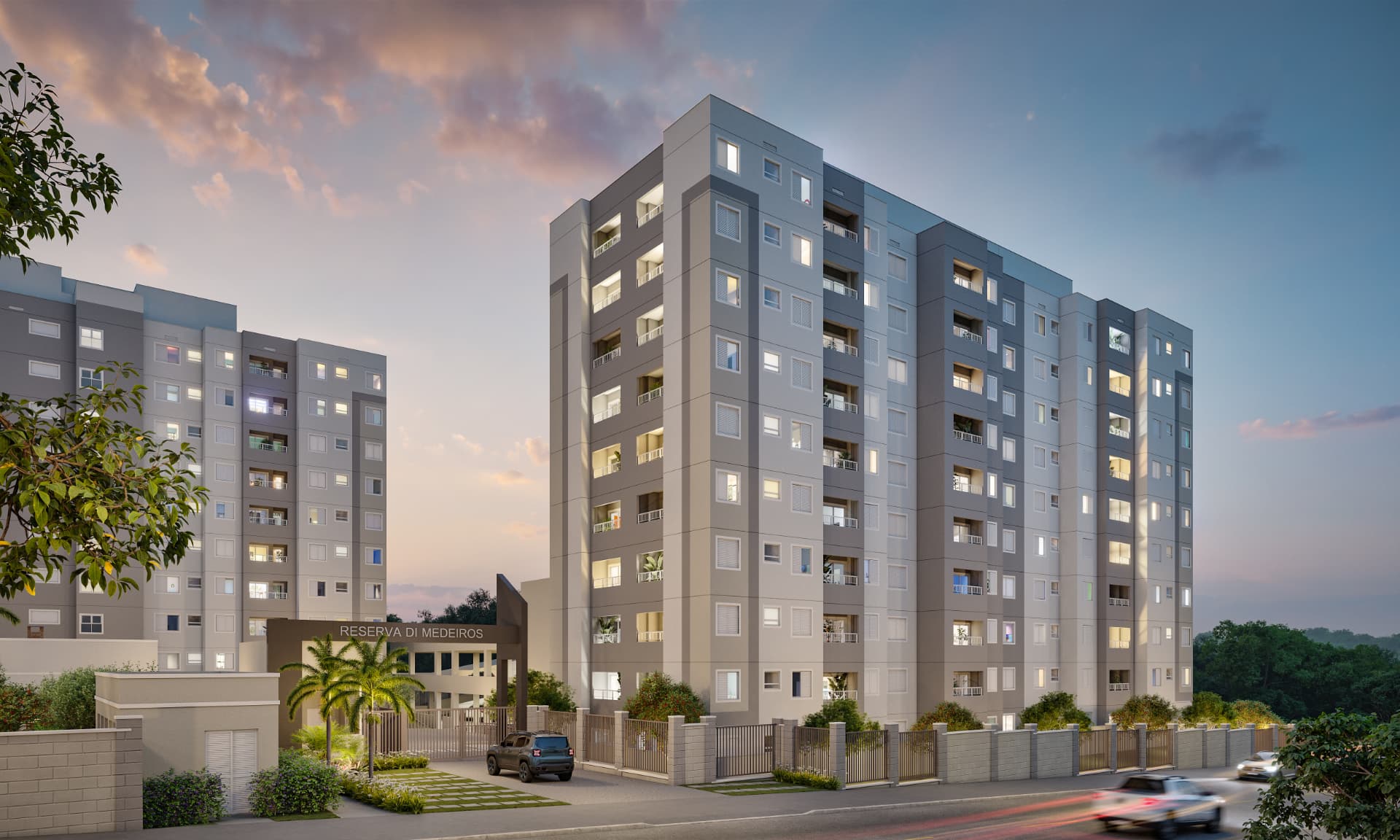 Fachada do empreendimento Residencial Di Medeiros